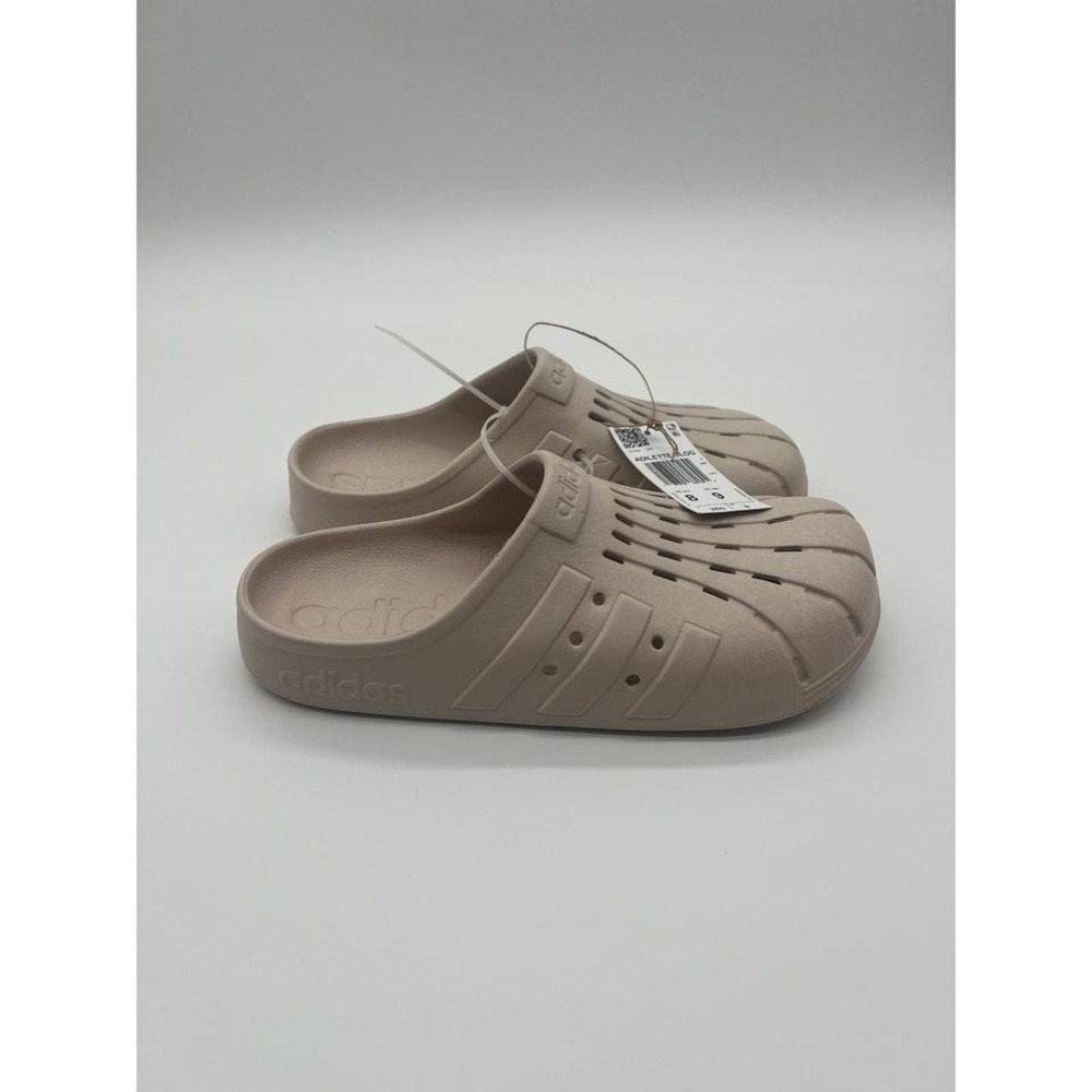 Adidas Adilette Clog Slide On Sandals Beige Unisex Mens 5 Womens 6